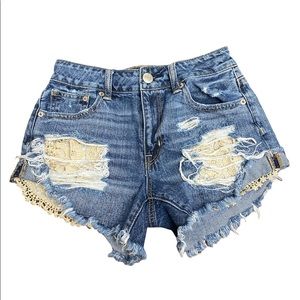 American Eagle Hi-Rise Festival jean short